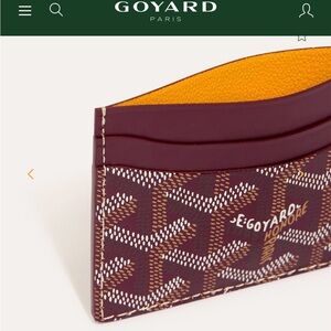 Goyard Saint-Sulpice Card Wallet in Burgundy